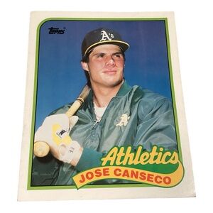 👜"Athletics Jose Canseco" Vintage‎ Topps Oakland A's MLB 2-Pocket Folder